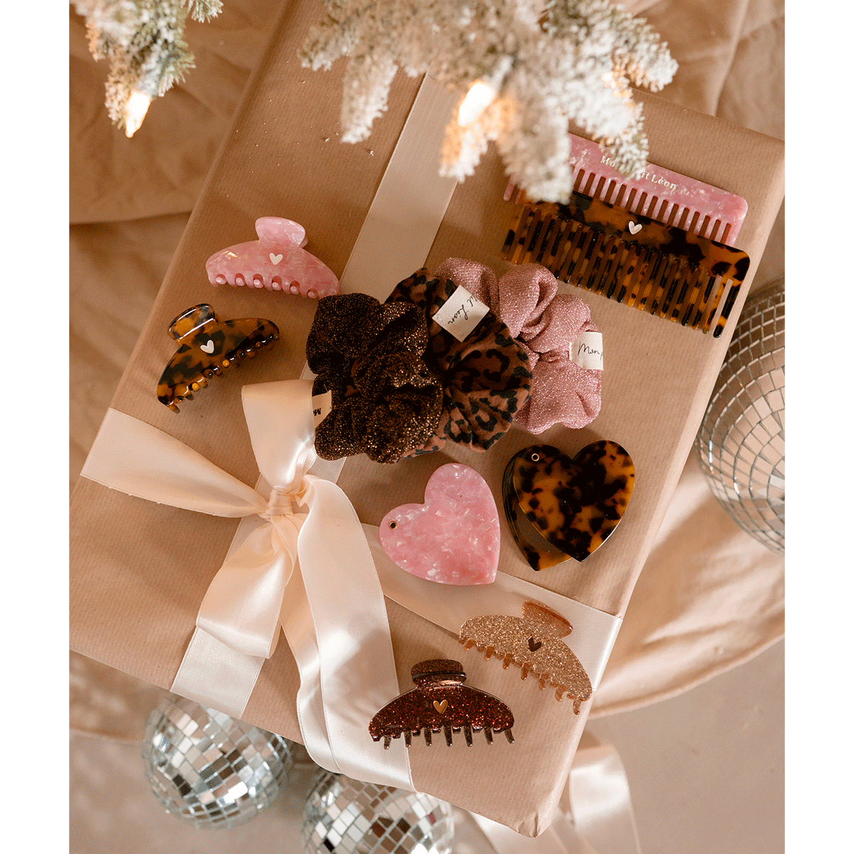 chouchou-paillette-marron-rose