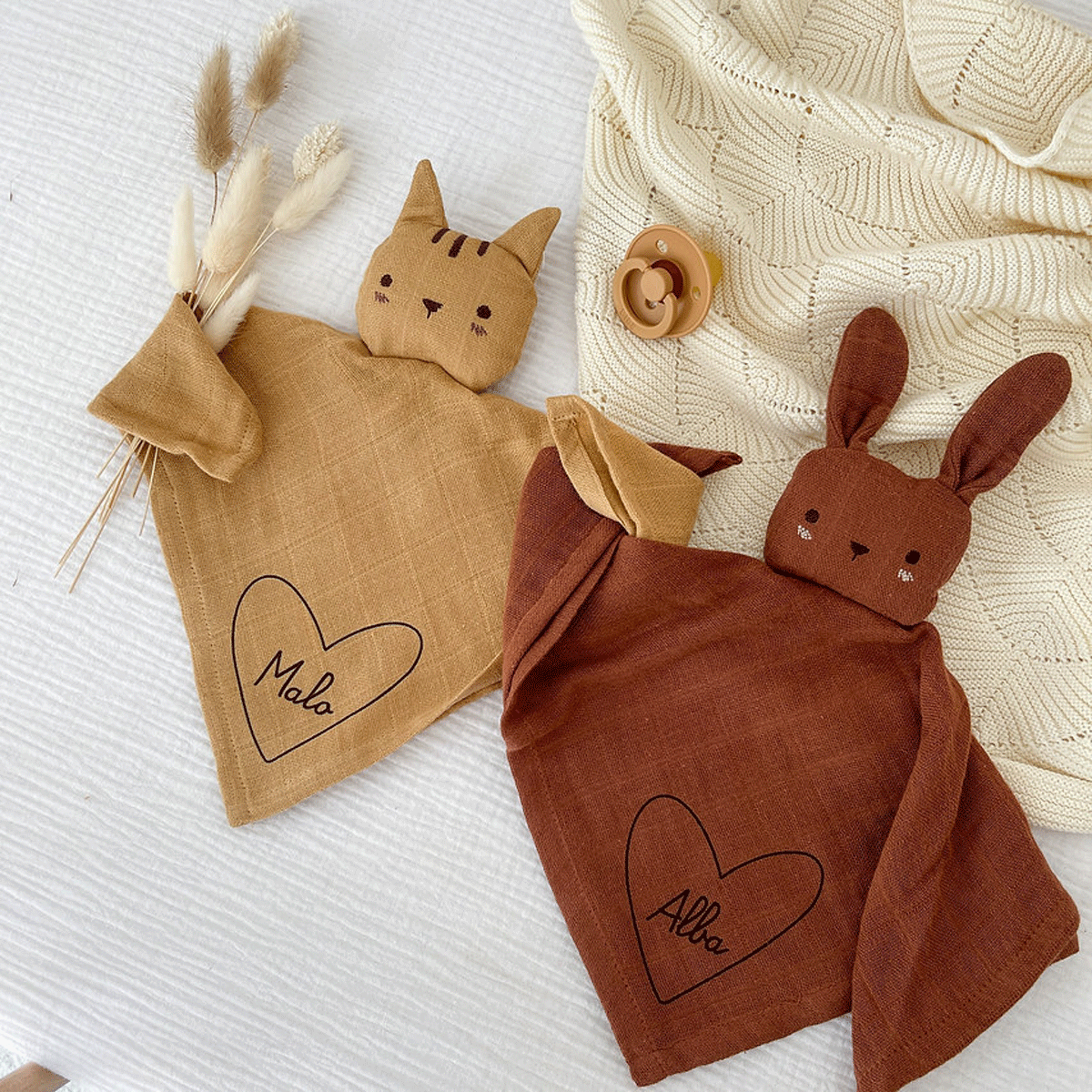 doudou-lange-tigre-personnalisé-ocre-1