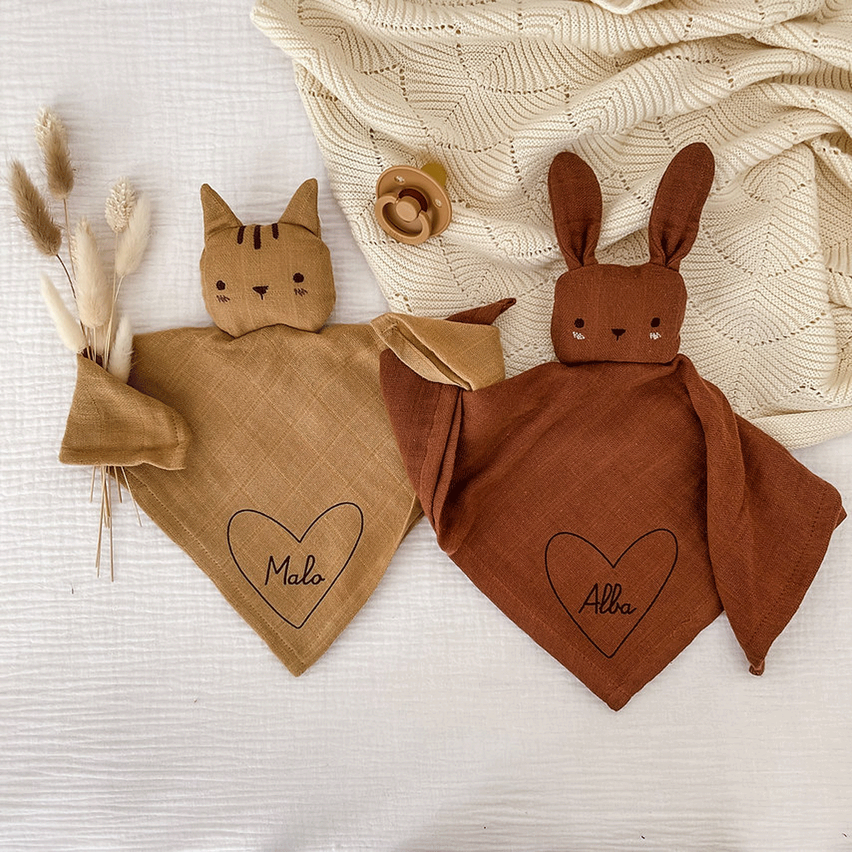 doudou-lange-tigre-personnalisé-ocre-3