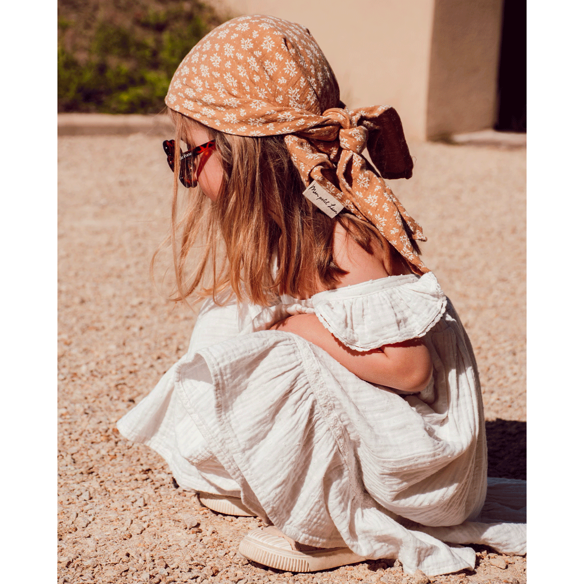 foulard-enfant-65x65cm-branchage-camel-2